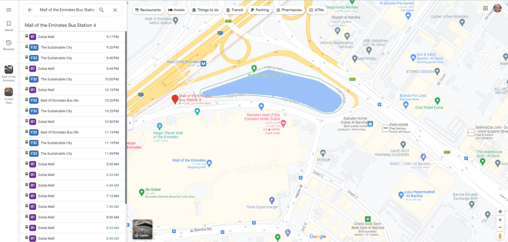 Google Maps Bus Schedule