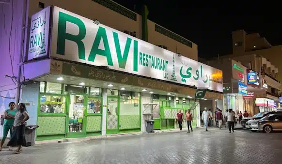 Ravi Restaurant Satwa Dubai Outside