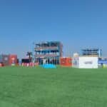 Outdoor fitness crowd at Kite Beach during Dubai Fitness Challenge 2026 style activations.