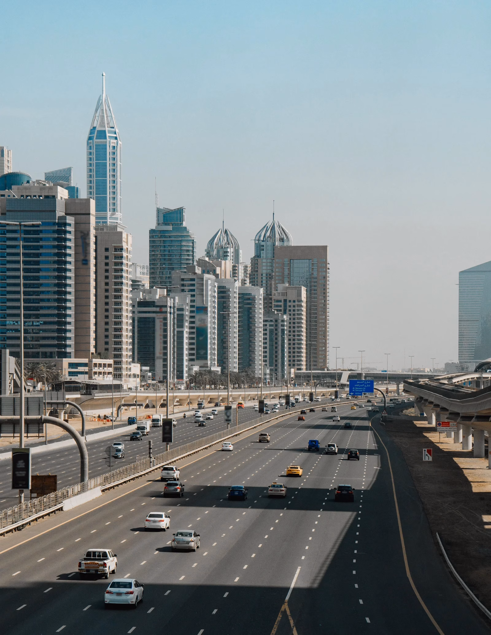 Sheikh Zayed Road near Dubai Marina, one of the main roads where shared accommodation for individuals is no longer allowed