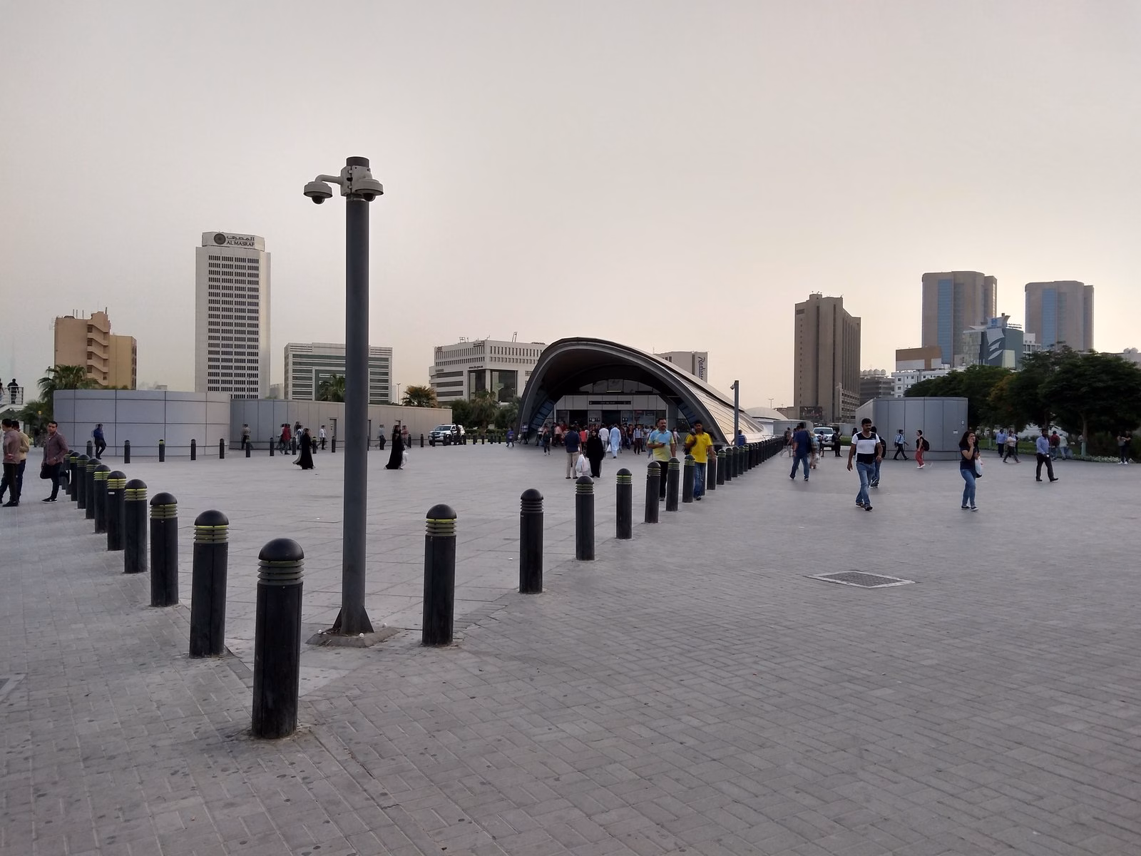 The plaza and entrance of Union Metro Station in Deira, a short walk from the Al Rigga night market