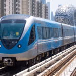 A Dubai Metro train arriving at World Trade Centre station, the stop for AccessAbilities Expo 2026 and a starting point for exploring accessible Dubai